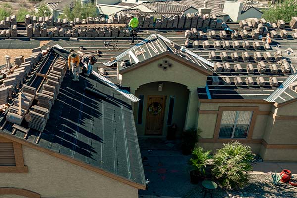 How long does roof replacement take--tile roofing.